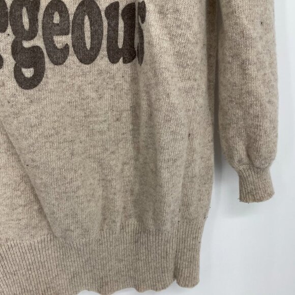 New York Story tan “Green and Gorgeous” sweater - Picture 5 of 11